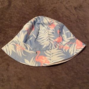 COPY - Flamingo and leaf print bucket hat
